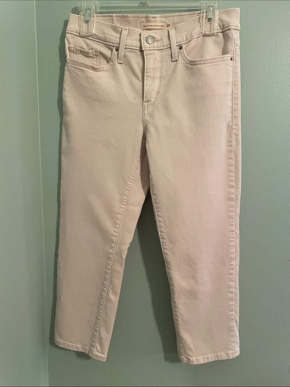 311 Shaping Skinny Capri  Light Pink Cropped Jeans